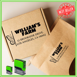 Butterfly Farm Business Einzigartige Niedliche Rüc Permastempel