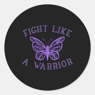 Butterfly Fibro Migraine Lupus Krieger Bewusstsein Runder Aufkleber