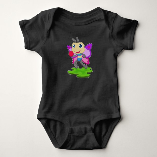 Butterfly Fitness Sports Baby Strampler (Vorderseite)