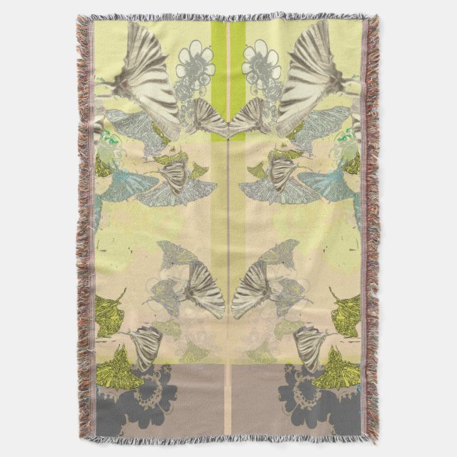 Butterfly Fleece Blanket Decke (Vorderseite Vertikal)