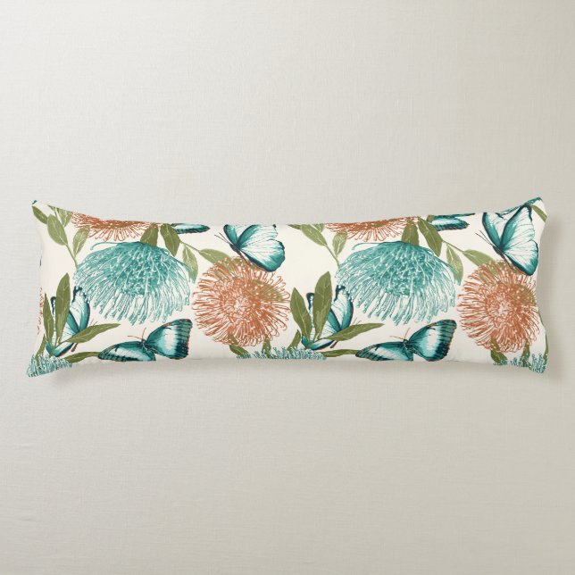 Butterfly Floral Cushion Seitenschläferkissen (Vorderseite)