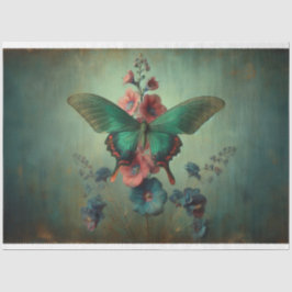 Butterfly Floral Decoupage Seidenpapier