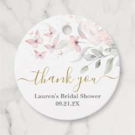 Butterfly Floral Gefälligkeitstags Geschenkanhänger