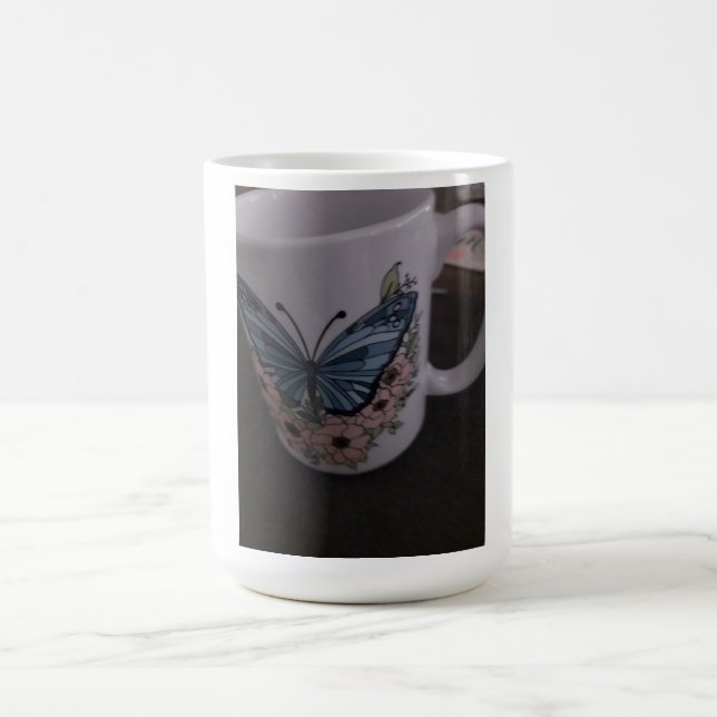 butterfly floral mug kaffeetasse (Mittel)