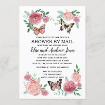 Butterfly Florals Dusche per Post Long Distanz