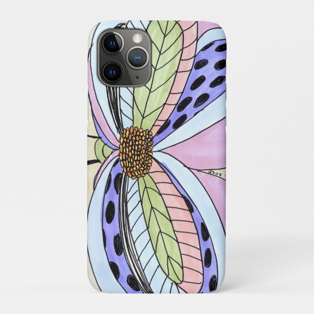 Butterfly Flower Blank Case-Mate iPhone Hülle (Rückseite)