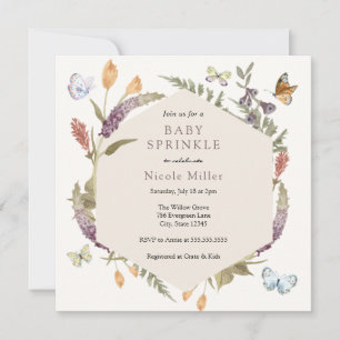 Butterfly Flower Garden Baby Sprinkle Einladung