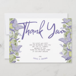 Butterfly & Flower Girl Danke Karte