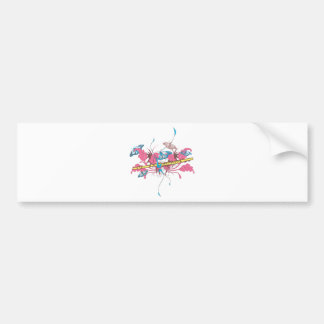 Butterfly Flute Autoaufkleber