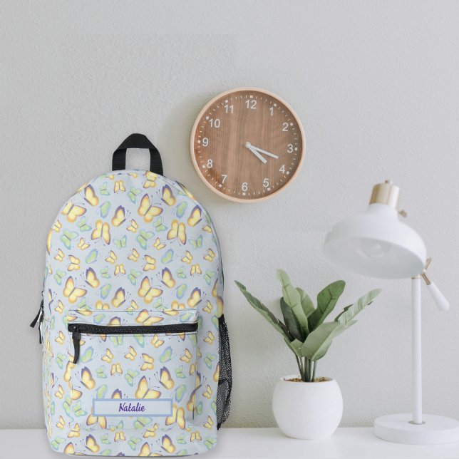 Butterfly Flutters Blue Personalisiert Bedruckter Rucksack (Von Creator hochgeladen)