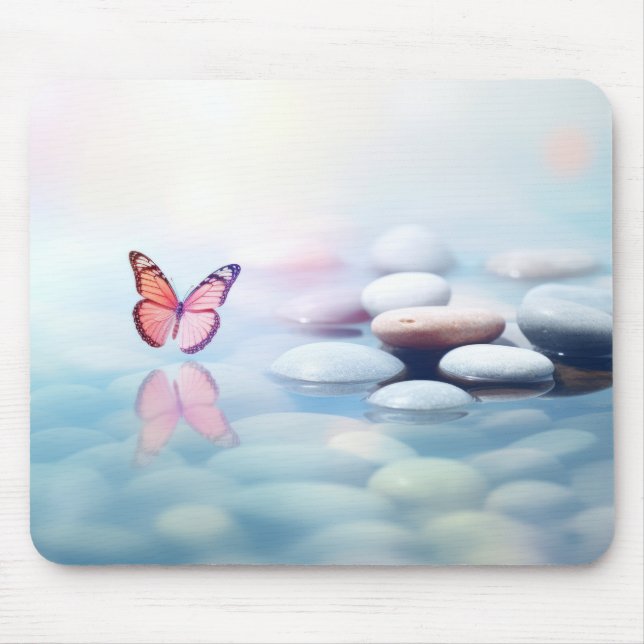 Butterfly Forest Nature Serene Tranquil Mousepad (Vorne)