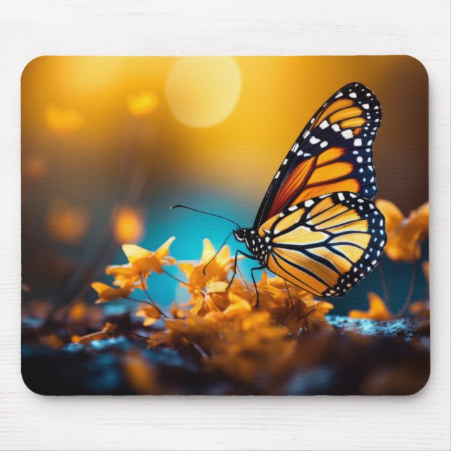Butterfly Forest Nature Serene Tranquil Mousepad (Vorne)