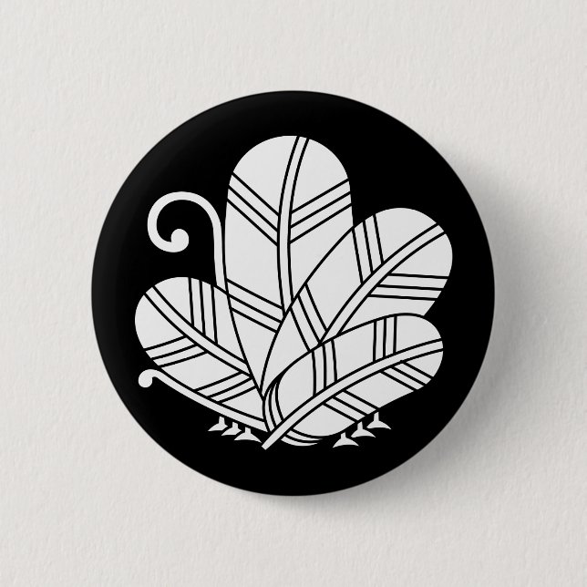 Butterfly-förmige Falkenfedern Button (Vorderseite)