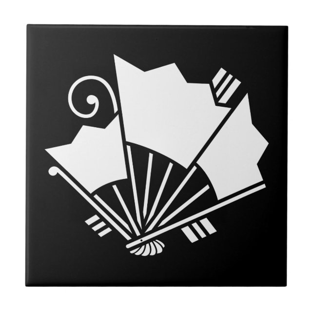 Butterfly-förmige Lüfter (Ageha) Keramik Tile Fliese (Vorderseite)