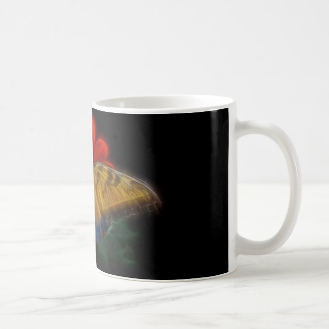 Butterfly Fraktal Tiger Frack Kaffeetasse (Rechts)
