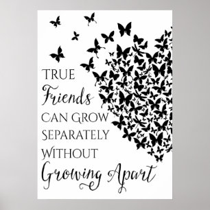 Butterfly Friendship Heart Poster