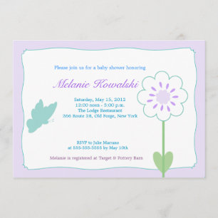 Butterfly Garden 12x18 Baby Dusche Einladung