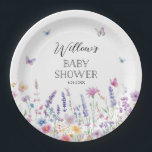 Butterfly Garden Baby Shower Paper Plates Pappteller<br><div class="desc">Enjoy your favorite baby shower treats on these beautiful paper plates. The cheerful palette of blooming wildflowers and graceful butterflies is perfect for a butterfly baby shower theme, wildflower baby shower, baby in bloom shower, garden party baby shower, or spring and summer baby shower celebration, while the hand-painted details add...</div>