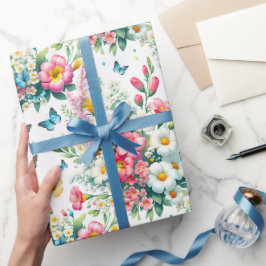 Butterfly Garden Bloom Geschenkpapier