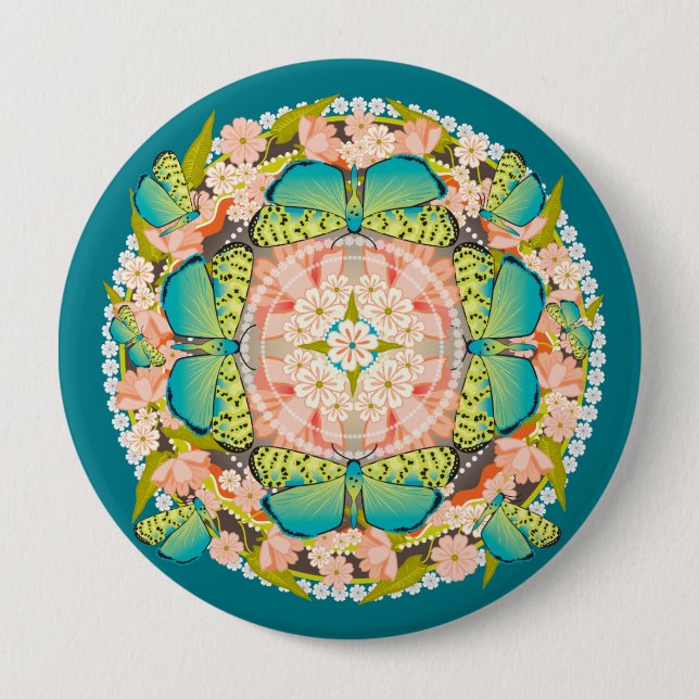 Butterfly Garden Button (Vorderseite)