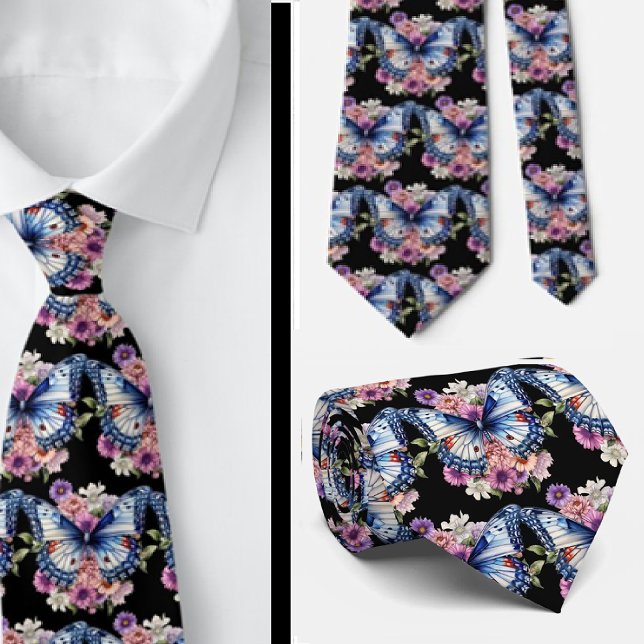 Butterfly Garden Elegantes Muster Neck Tie Krawatte (Von Creator hochgeladen)