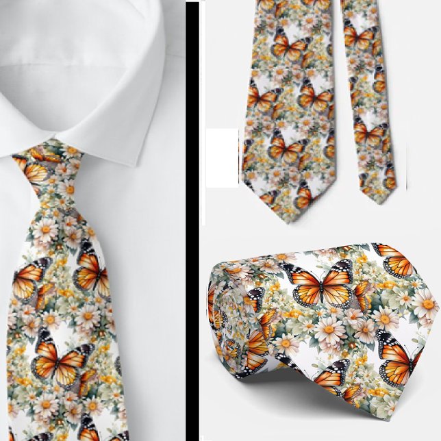 Butterfly Garden Elegantes Muster Neck Tie Krawatte (Von Creator hochgeladen)