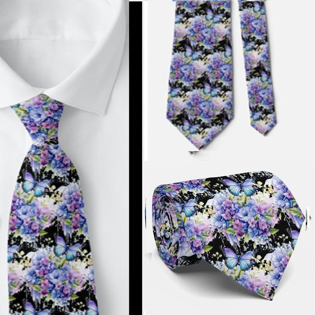 Butterfly Garden Elegantes Muster Neck Tie Krawatte (Von Creator hochgeladen)