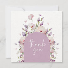 Butterfly Garden Floral Baby Dusche Vielen Dank