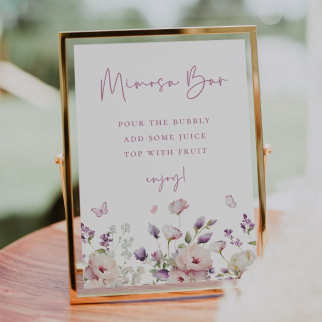 Butterfly Garden Mimosa Bar Sign Poster (Von Creator hochgeladen)