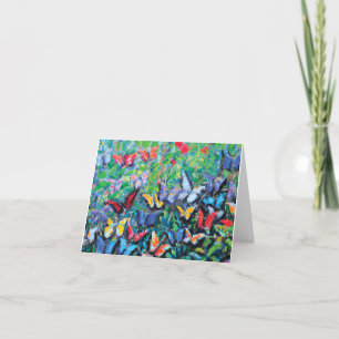 Butterfly Garden Note Card Dankeskarte