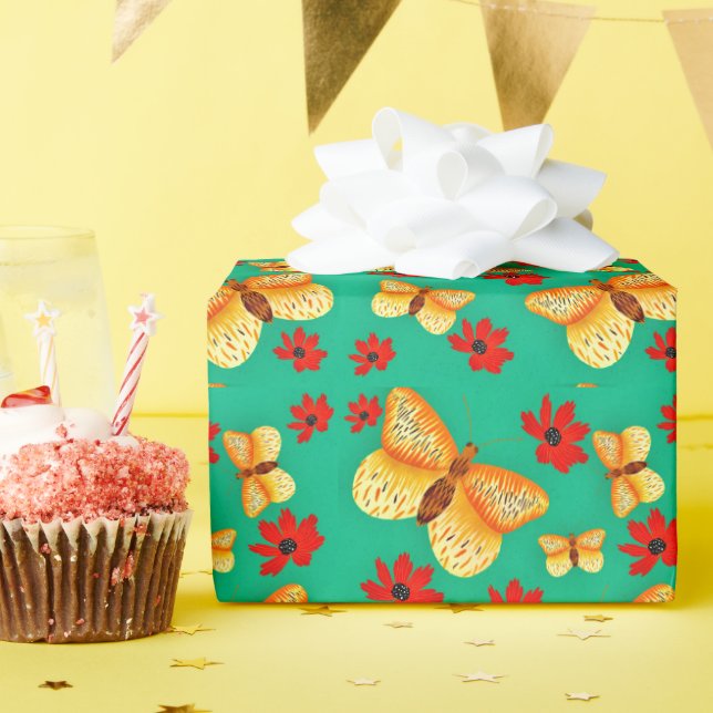 Butterfly Garden Packpapier (Geburtstagsparty)