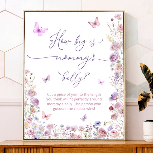 Butterfly Garden Wie groß ist Mama's Bauch Poster (Von Creator hochgeladen)
