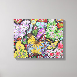 Butterfly Garden Wrapped Canvas Leinwanddruck