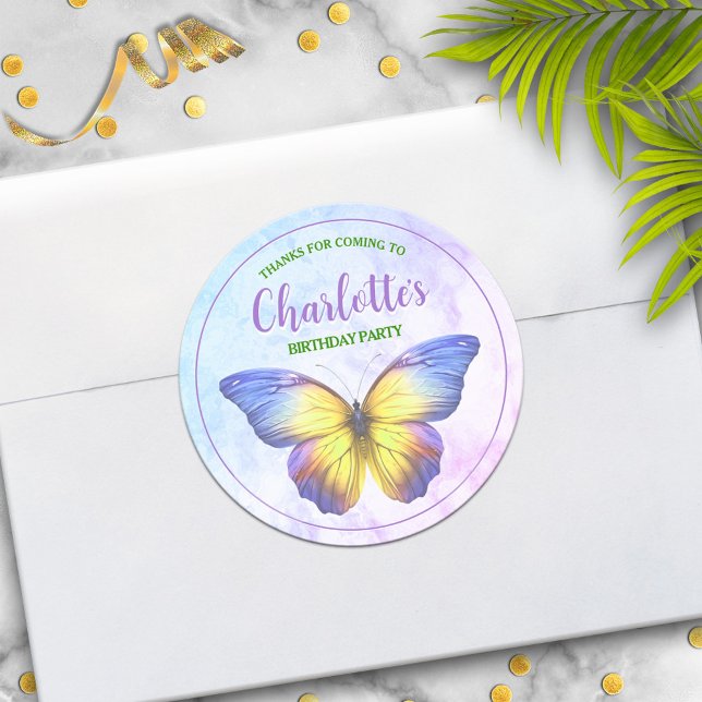 Butterfly-Gastgeschenk Danke, Stickers (Von Creator hochgeladen)