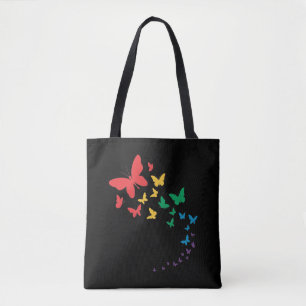 Butterfly-Gay Pride-Longbug farbige Flagge Tasche
