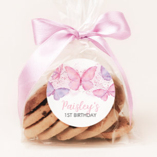 Butterfly Geburtstagsparty Cupcake Stickers Girl 1