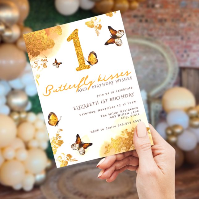 Butterfly Geburtstagsparty Einladung (Von Creator hochgeladen)