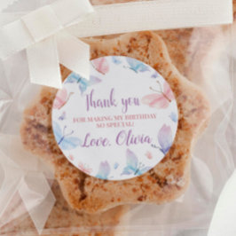 Butterfly Geburtstagsschilder Runder Aufkleber