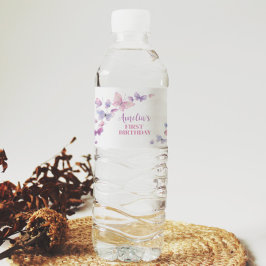 Butterfly Geburtstagswasser-Flaschenetikett
