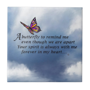 Butterfly-Gedächtnisgedicht Fliese