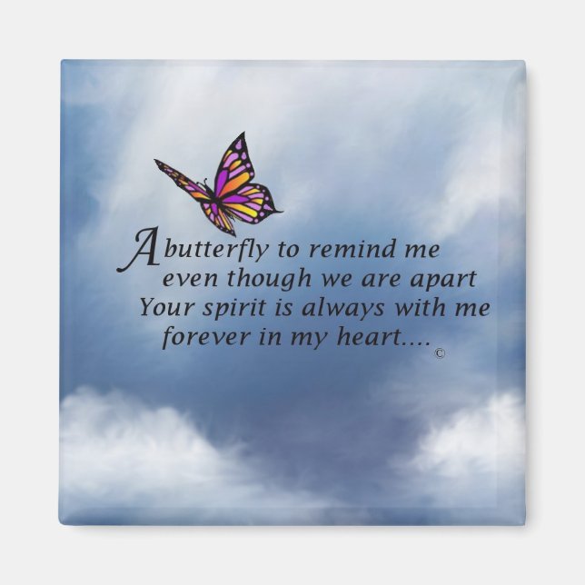 Butterfly-Gedächtnisgedicht Magnet (Vorne)