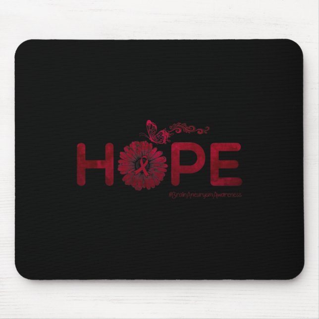 Butterfly-Gehirn-Aneurysm-Awareness-Geschenke Mousepad (Vorne)