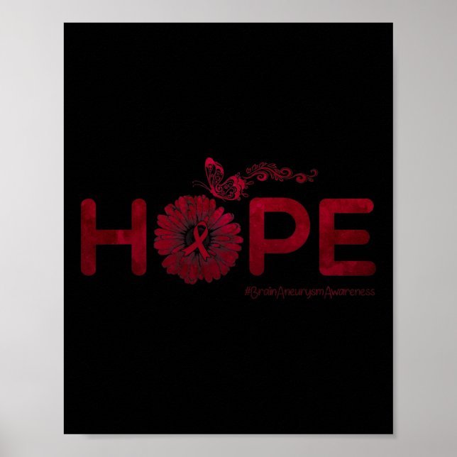 Butterfly-Gehirn-Aneurysm-Awareness-Geschenke Poster (Vorne)