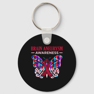 Butterfly Gehirn Aneurysm Awareness Monatsunterstü Schlüsselanhänger