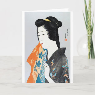 Butterfly-gemustert Kimono, Goyō Hashiguchi Karte