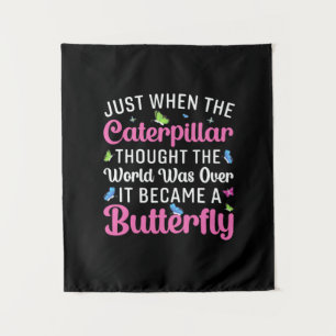 Butterfly-Geschenk Es wurde zum Schmetterling Wandteppich