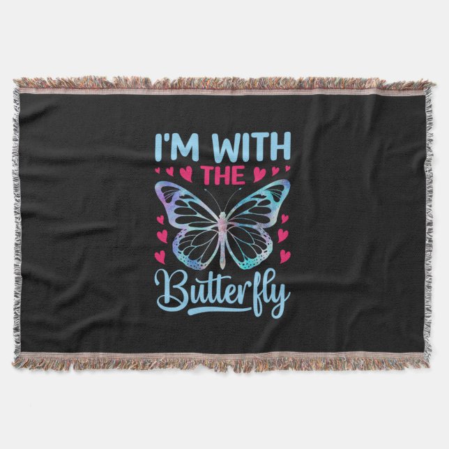 Butterfly-Geschenk | Ich bin mit dem Schmetterling Decke (Vorderseite)