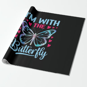 Butterfly-Geschenk Ich bin mit dem Schmetterling Geschenkpapier