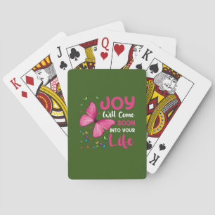 Butterfly-Geschenk Joy wird bald kommen Spielkarten