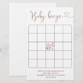 Butterfly Girl Baby Shooter Bingo Game